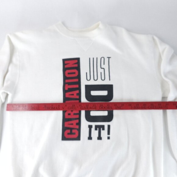 Vintage Carnation Just Do It Sweatshirt Mens XL Russell Athletic Crewneck 90s - Picture 5 of 9